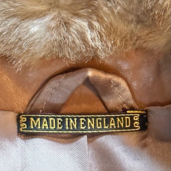 Tocci Imports Leather Faux Fur Jacket Coat -  England - Picture 10 of 11